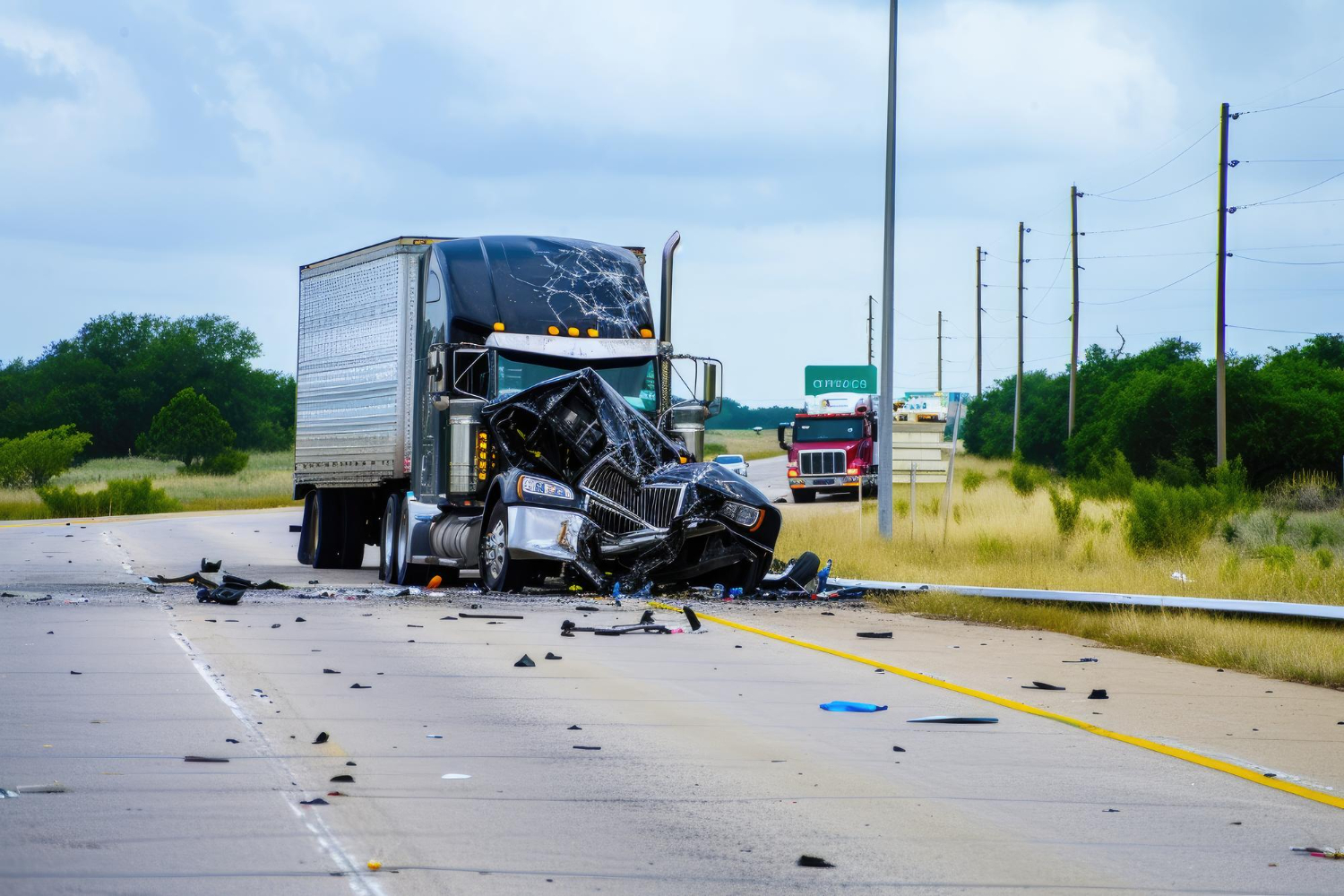 Collision caused by a truck making a wide turn, emphasizing the dangers of large vehicle maneuvers and the need for legal representation.